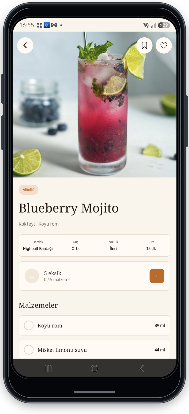 AllCocktail tarif detayları